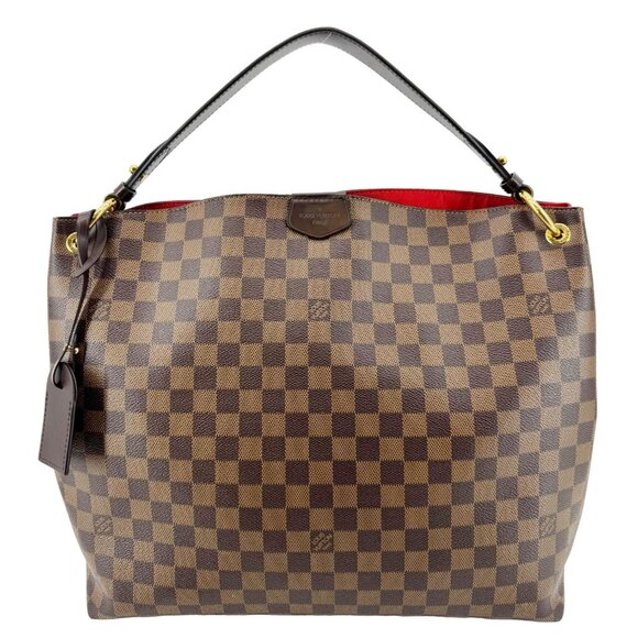 Louis Vuitton Handbags - Louis Vuitton  Graceful MM Damier Ebene Shoulder Bag Brown